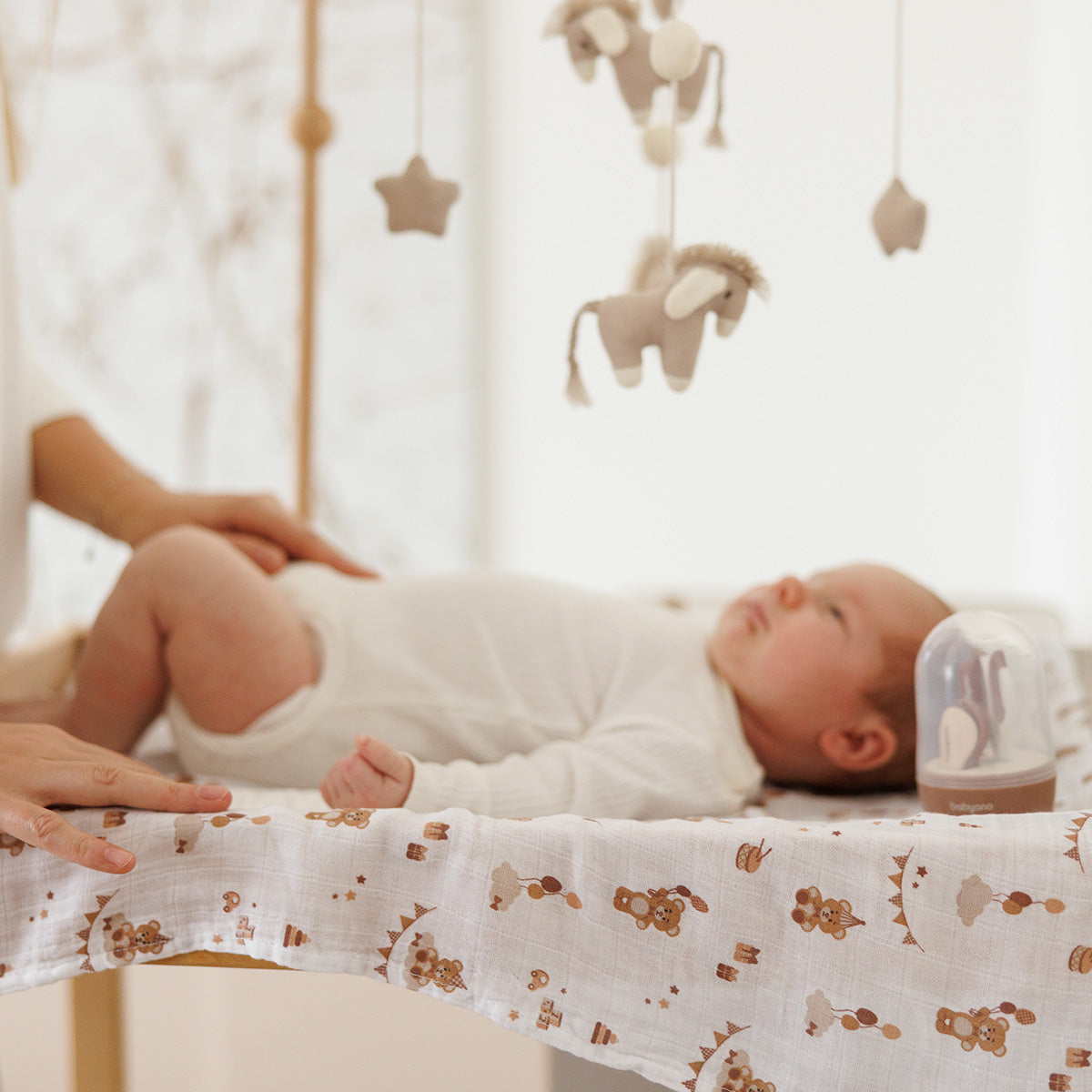 Babyono vystyklai medvilniniai 3 vnt raudoni 348/18