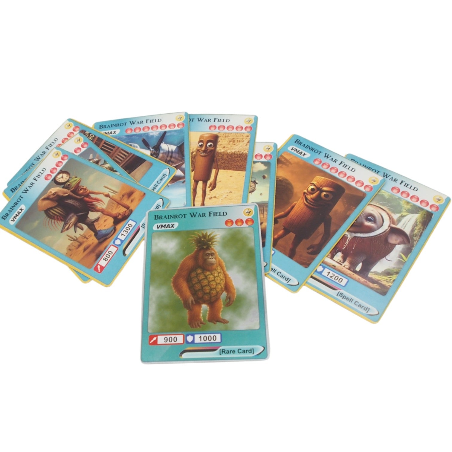 Brainrot kortos vaikams (10 kortų)