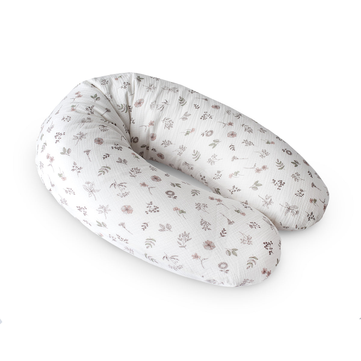 CebaBaby maitinimo pagalvė dżersej multi balta gėlės W-880-000-829