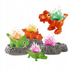click4TOYS STEM Dinosaur Crystal kristalų auginimas ant dinozaurų, 4 vnt.
