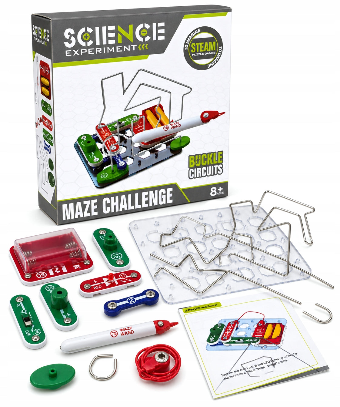 SCIENCE EXPERIMENT MAZE CHALLENGE elektros grandinė ir labirinto žaidimas
