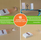 OPTICS fizikos ir optikos eksperimentų rinkinys, 15+ bandymų