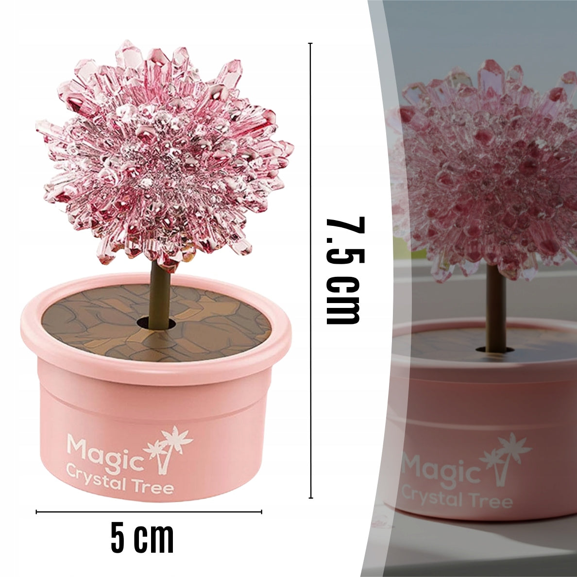 Magic Crystal Tree stebuklingas kristalų medelis, rožinis