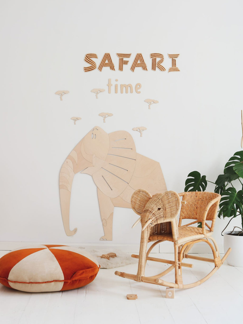 Safari Elephant – Wooden Wall Decoration