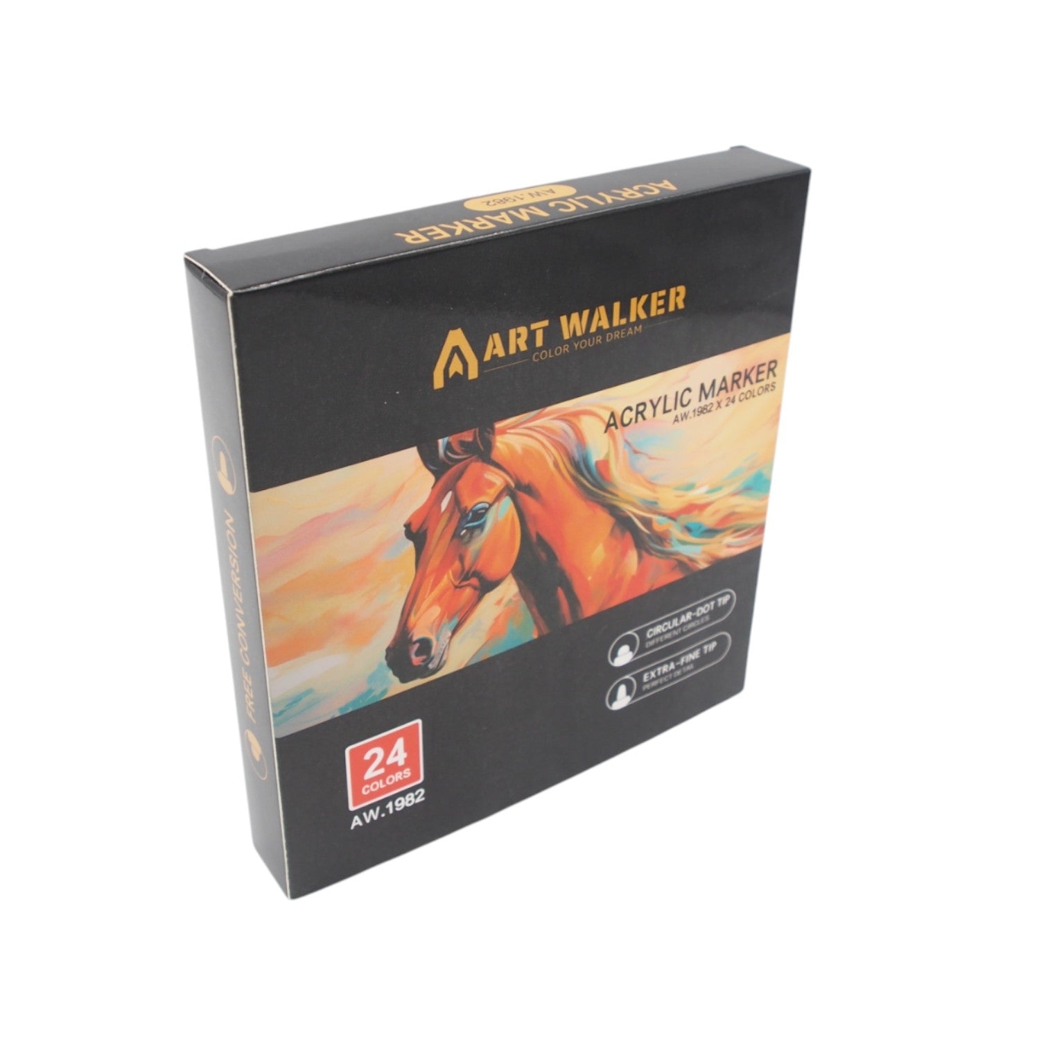 Dvipusiai akriliniai flomasteriai „Art Walker“ – 24 spalvos