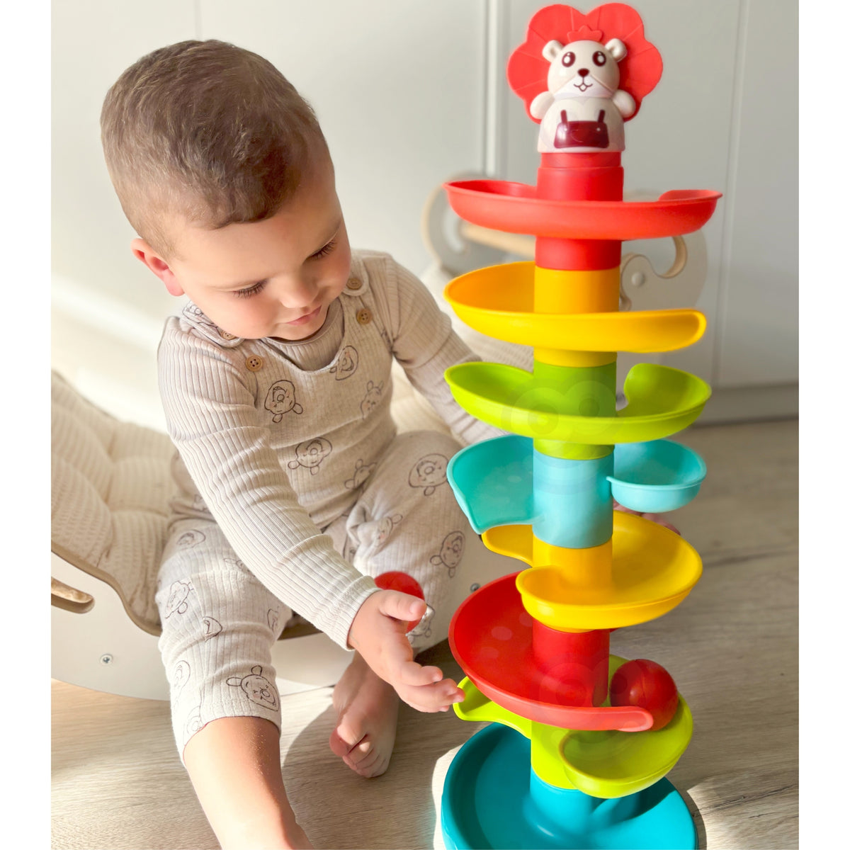 WOOPIE BABY kamuoliukų trasa-spiralė su 6 kamuoliukais