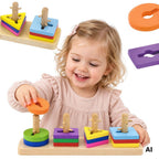 VIGA medinė Montessori formų rūšiuoklė