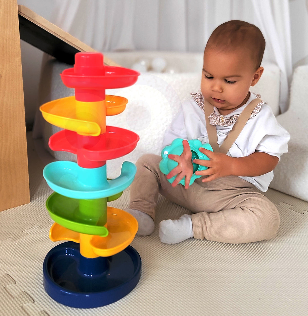 WOOPIE BABY kamuoliukų trasa-spiralė su 2 kamuoliukais