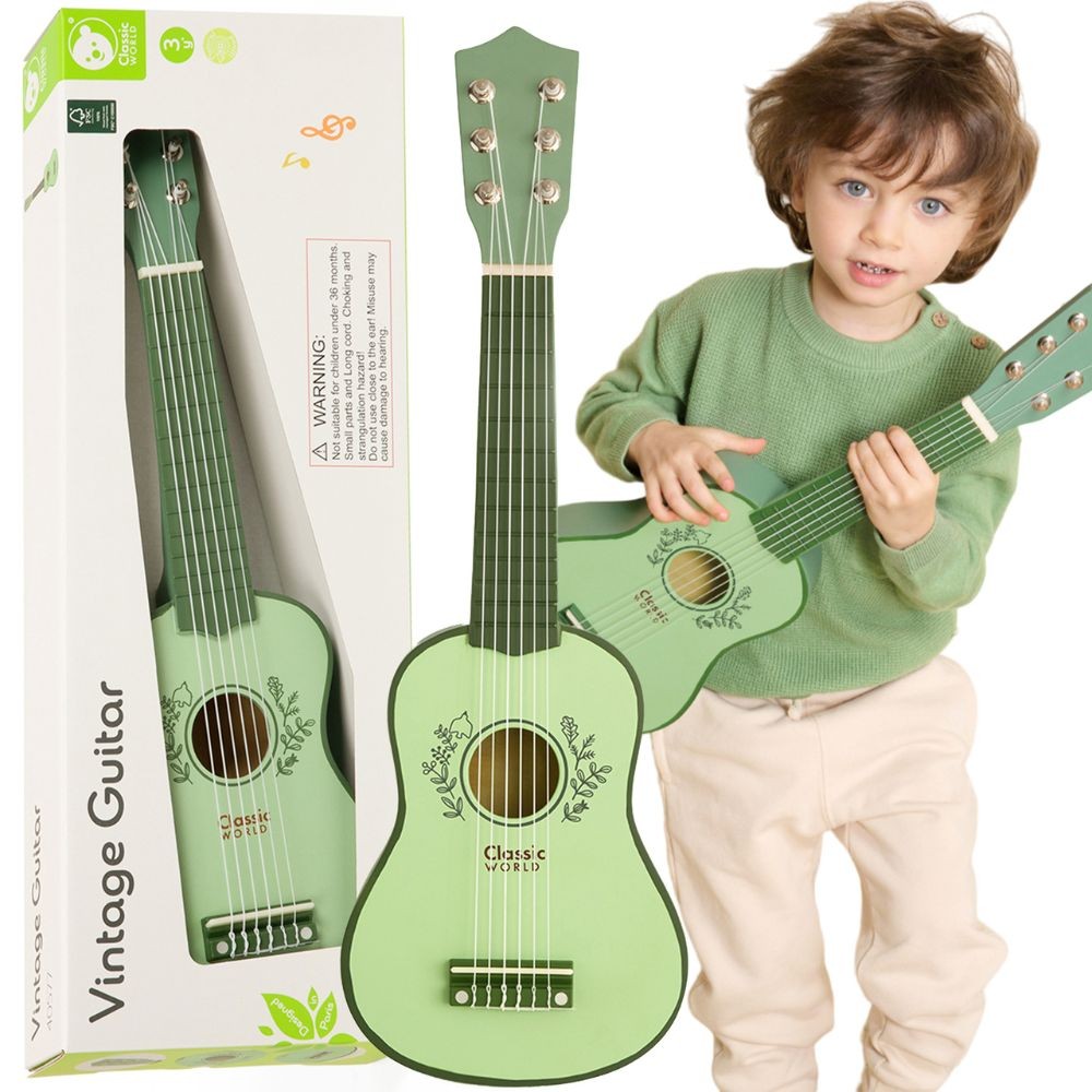 CLASSIC WORLD medinė gitara vaikams Vintage – muzikos instrumentas, 3+
