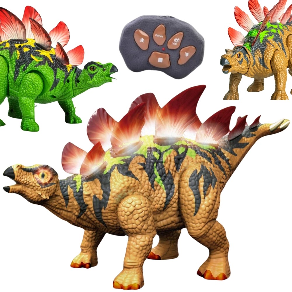 Woopie nuotoliniu būdu valdomas dinozauras stegozauras su šviesomis ir garsais
