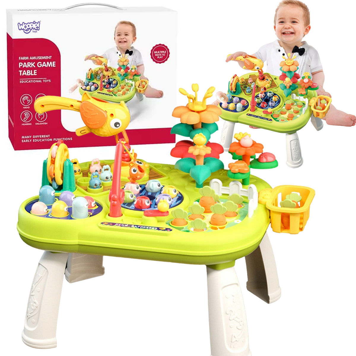 WOOPIE BABY interaktyvus lavinamasis Montessori staliukas 8 in 1