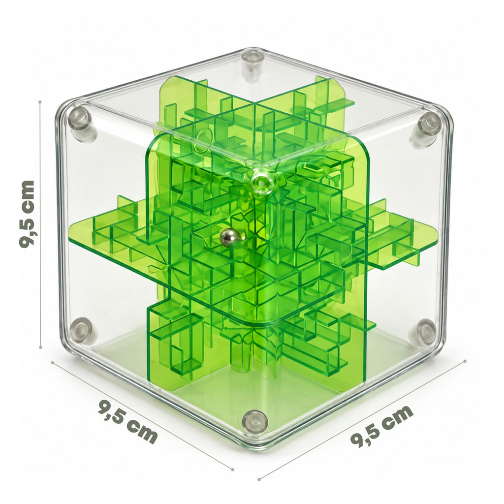 WOOPIE 3D labirintas-kubas su kamuoliuku, žalias