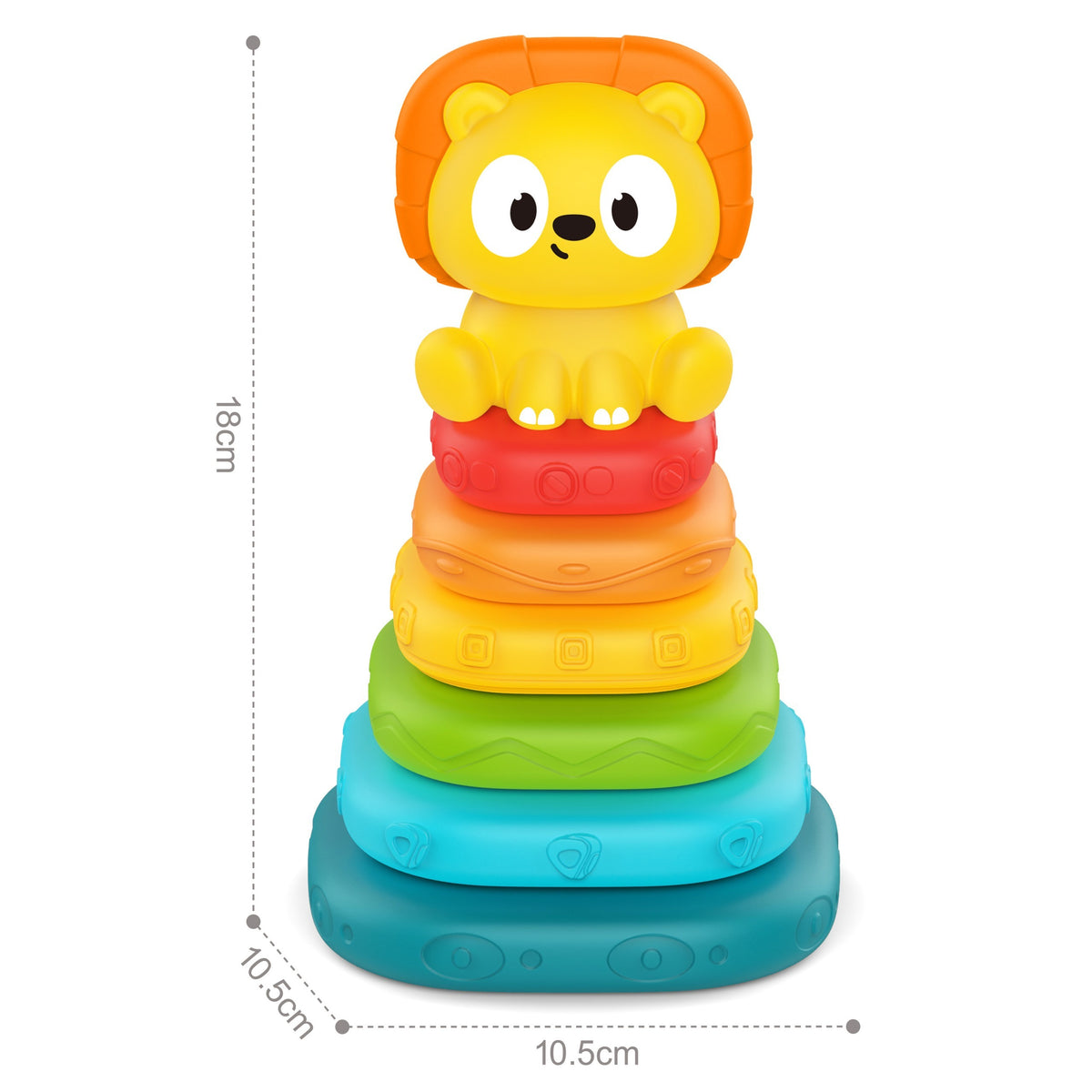 WOOPIE BABY sensorinė piramidė „Liūtas“, nuo 6 mėn.