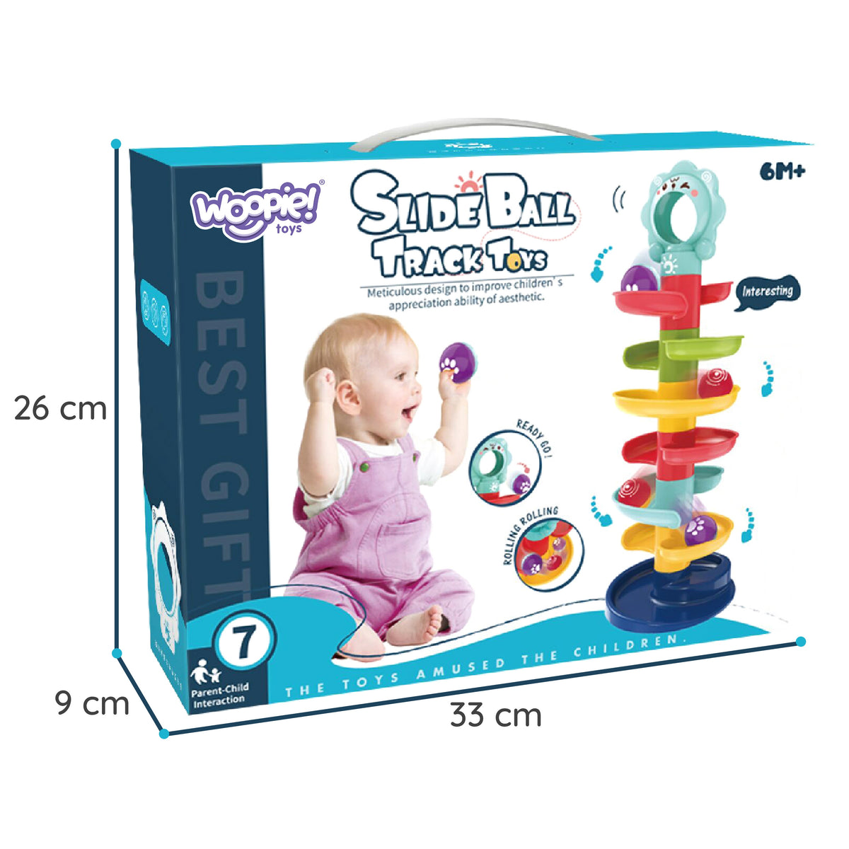 WOOPIE BABY kamuoliukų trasa-spiralė su 2 kamuoliukais