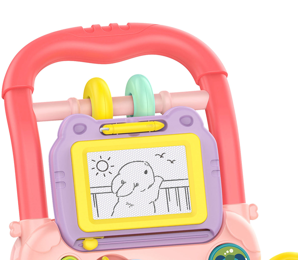 WOOPIE BABY interaktyvus muzikinis stumdukas-vaikštynė su piešimo lenta