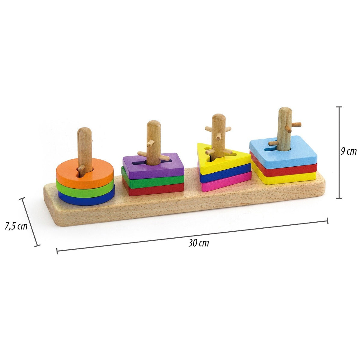 VIGA medinė Montessori formų rūšiuoklė