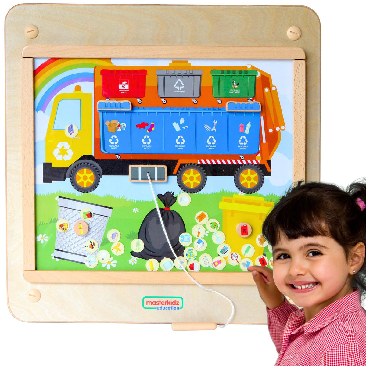 MASTERKIDZ Montessori lavinamoji lenta „Atliekų rūšiavimas“