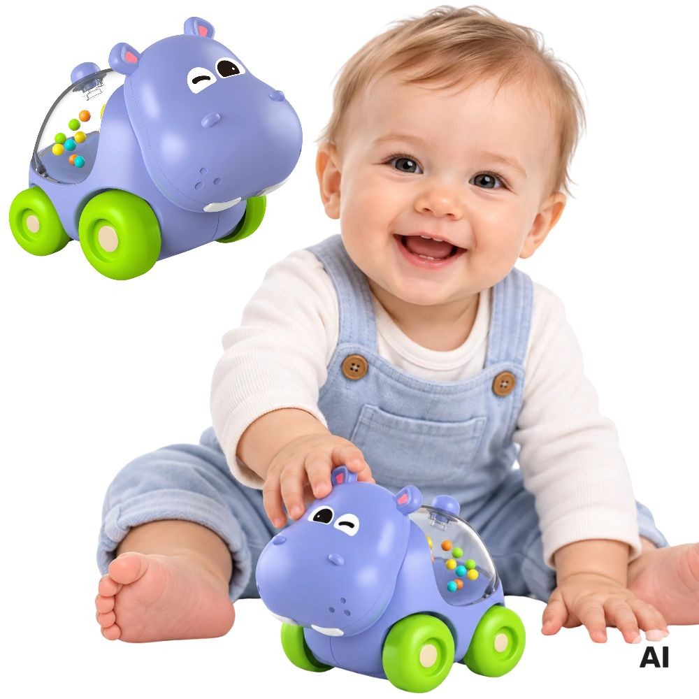 WOOPIE BABY barškutis-mašinėlė „Begemotas“