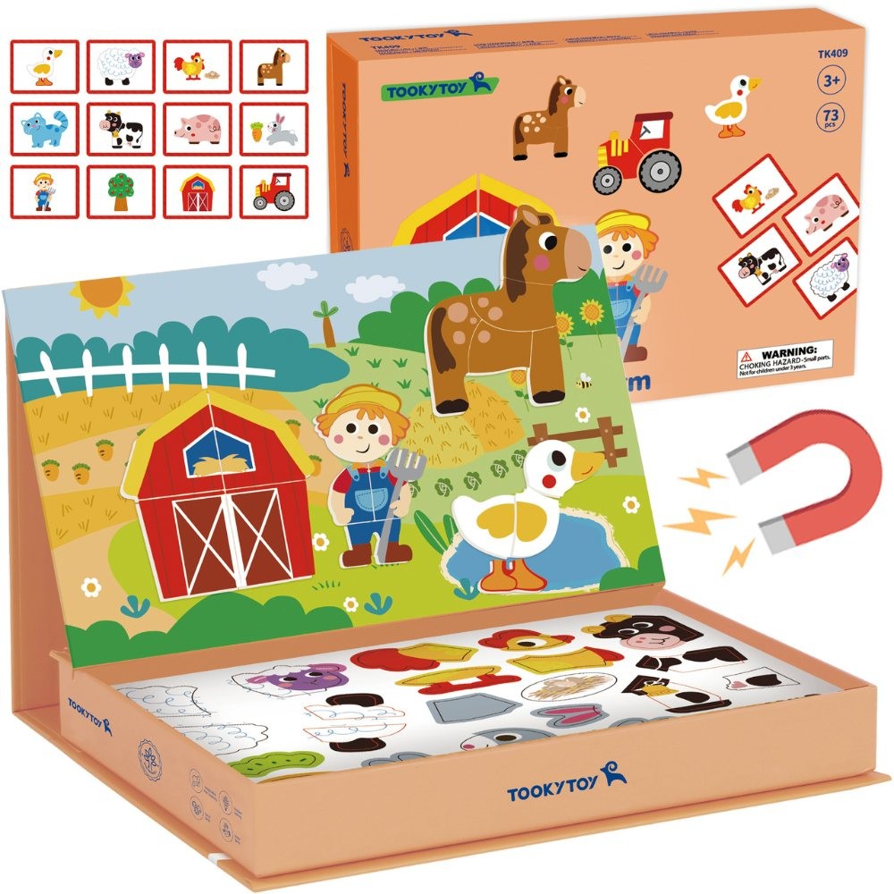 TOOKY TOY magnetinė dėlionė „Ūkis“