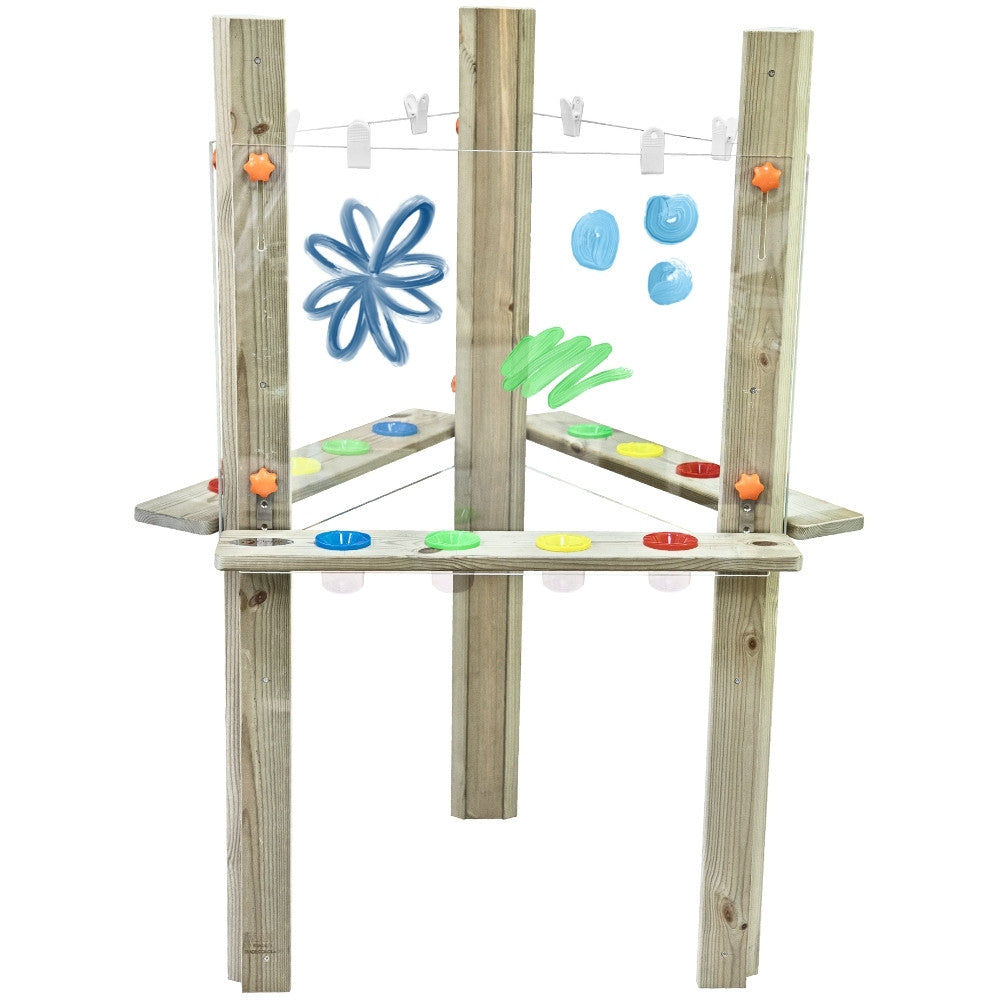CLASSIC WORLD EDU permatomas akrilinis molbertas XXL – meno centras 3 in 1