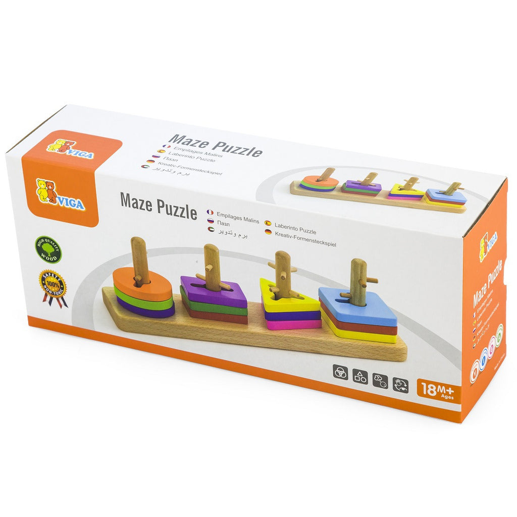 VIGA medinė Montessori formų rūšiuoklė
