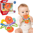 WOOPIE BABY sensorinis barškutis-kramtukas „Gėlytė“, nuo gimimo