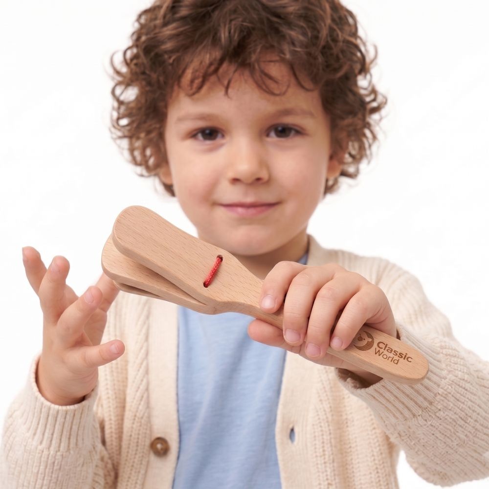 CLASSIC WORLD EDU muzikos instrumentas – kastanjetės vaikams