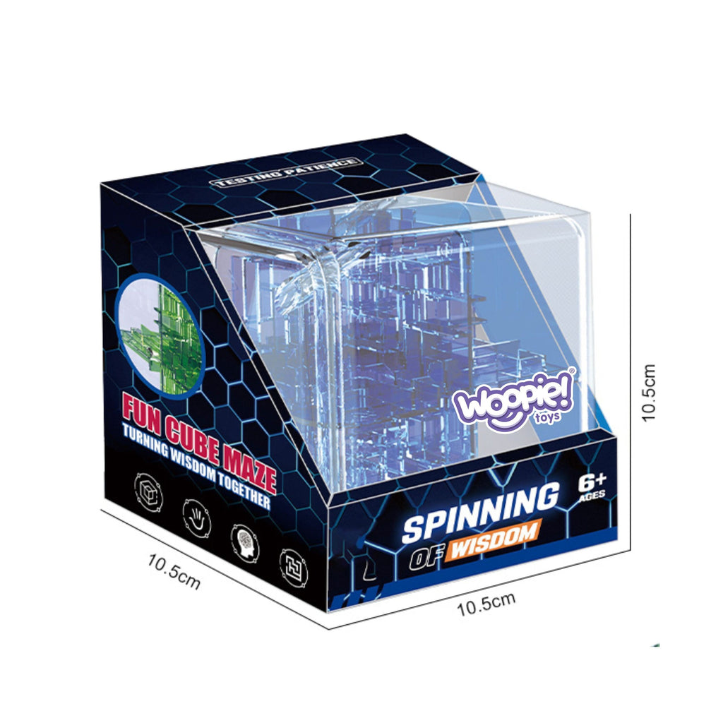 WOOPIE 3D labirintas-kubas su kamuoliuku, mėlynas
