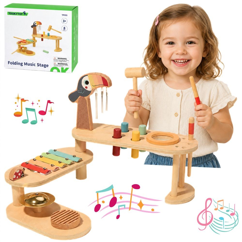 TOOKY TOY lavinamasis muzikinis staliukas „Tukanas“
