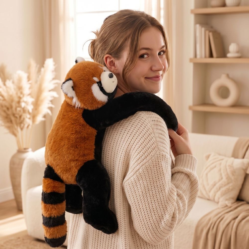 WOOPIE sveriamoji sensorinė pliušinė raudonoji panda, 65 cm, 2,5 kg