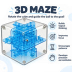 WOOPIE 3D labirintas-kubas su kamuoliuku, mėlynas