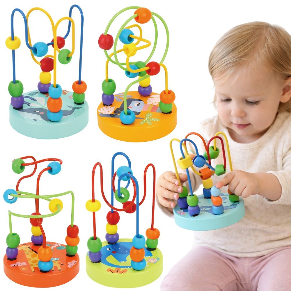 TOOKY TOY medinis lavinamasis motorikos labirintas – vingiuoti takeliai