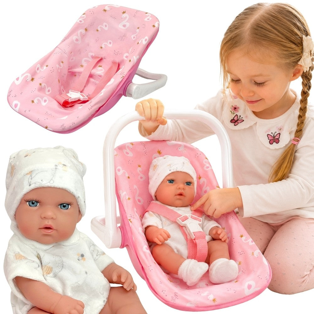 WOOPIE ROYAL lėlės kūdikio rinkinys, 30,5 cm, su rožine nešynėle