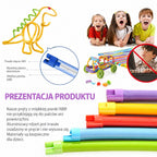 WOOPIE 3D kūrybinis konstruktorius iš lanksčių pagaliukų, 160 vnt.