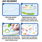 WOOPIE kūrybinis piešimo rinkinys su šviečiančiu teptuku ir antspaudais, 6 spalvos