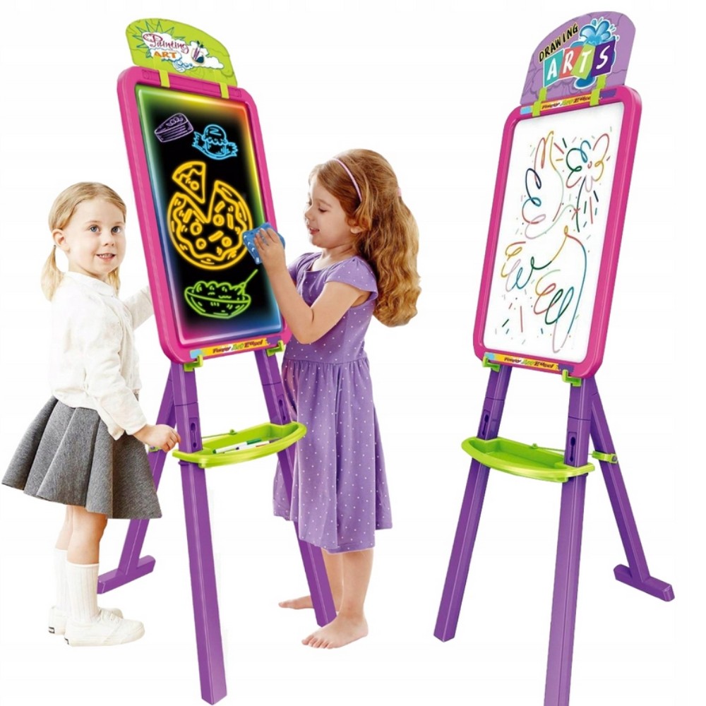 WOOPIE 3 in 1 magnetinė nuvalomoji lenta su piešimu šviesa