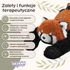 WOOPIE sveriamoji sensorinė pliušinė raudonoji panda, 65 cm, 1,5 kg