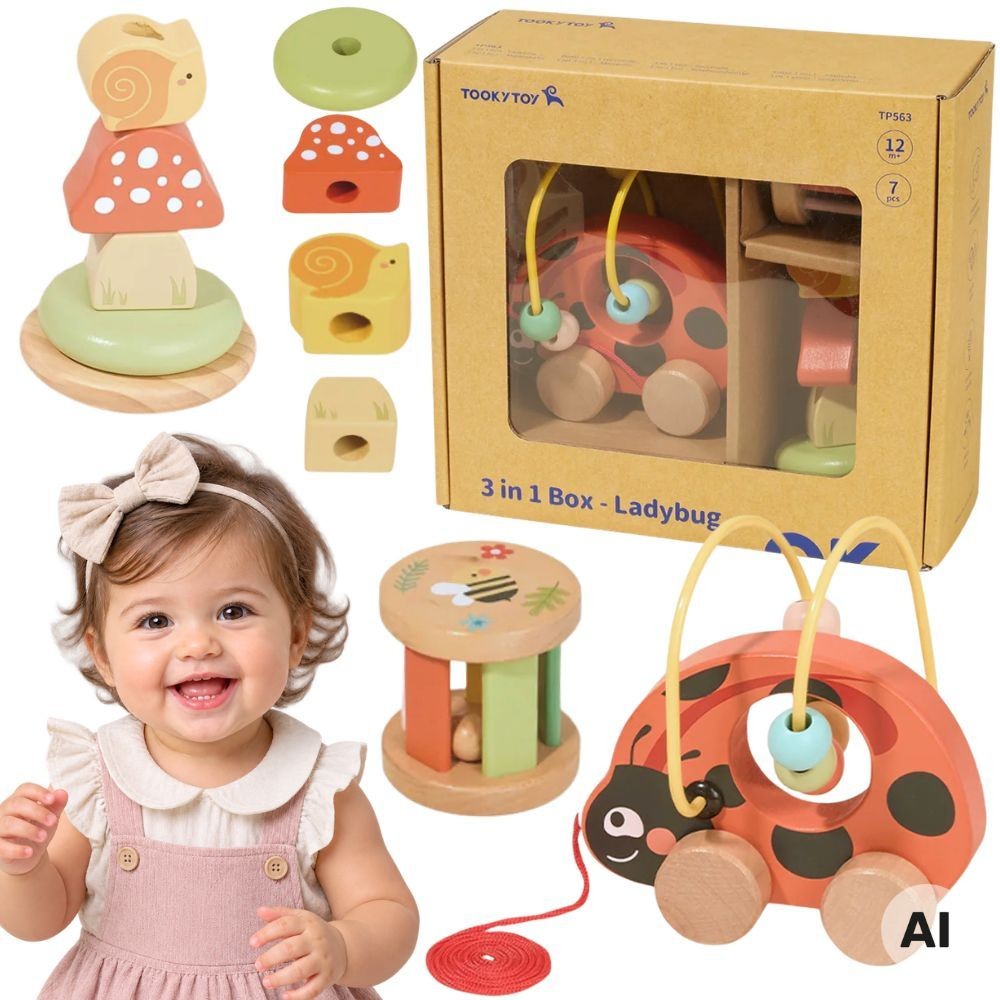 TOOKY TOY lavinamasis rinkinys „Boružėlė“ 3 in 1