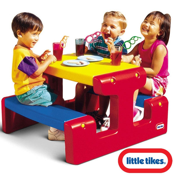 LITTLE TIKES iškylų stalas, raudonas, geltonas, mėlynas