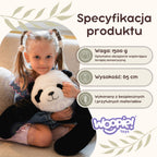 WOOPIE sveriamoji sensorinė pliušinė panda, 65 cm, 1,5 kg