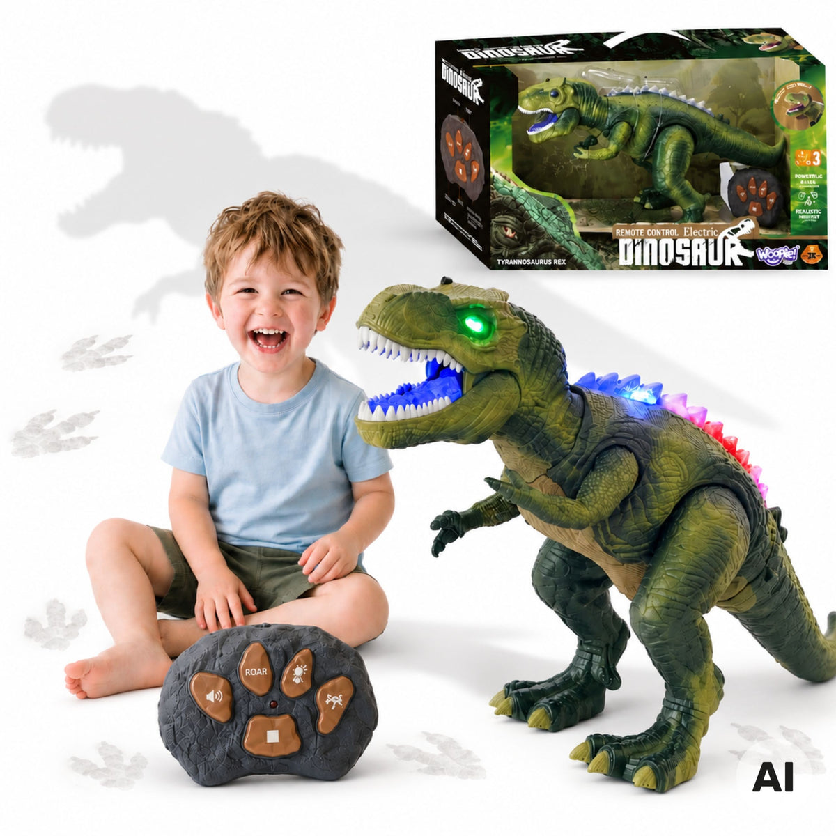 WOOPIE nuotoliniu būdu valdomas dinozauras tiranozauras