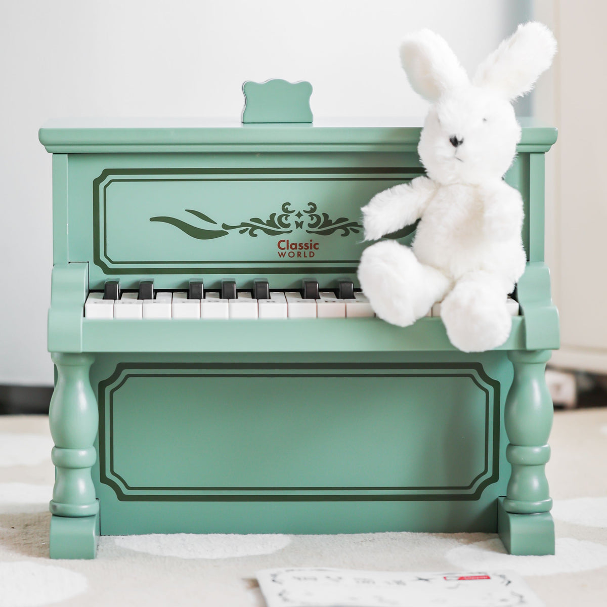 CLASSIC WORLD vintažinis pianinas su mokymosi knygele