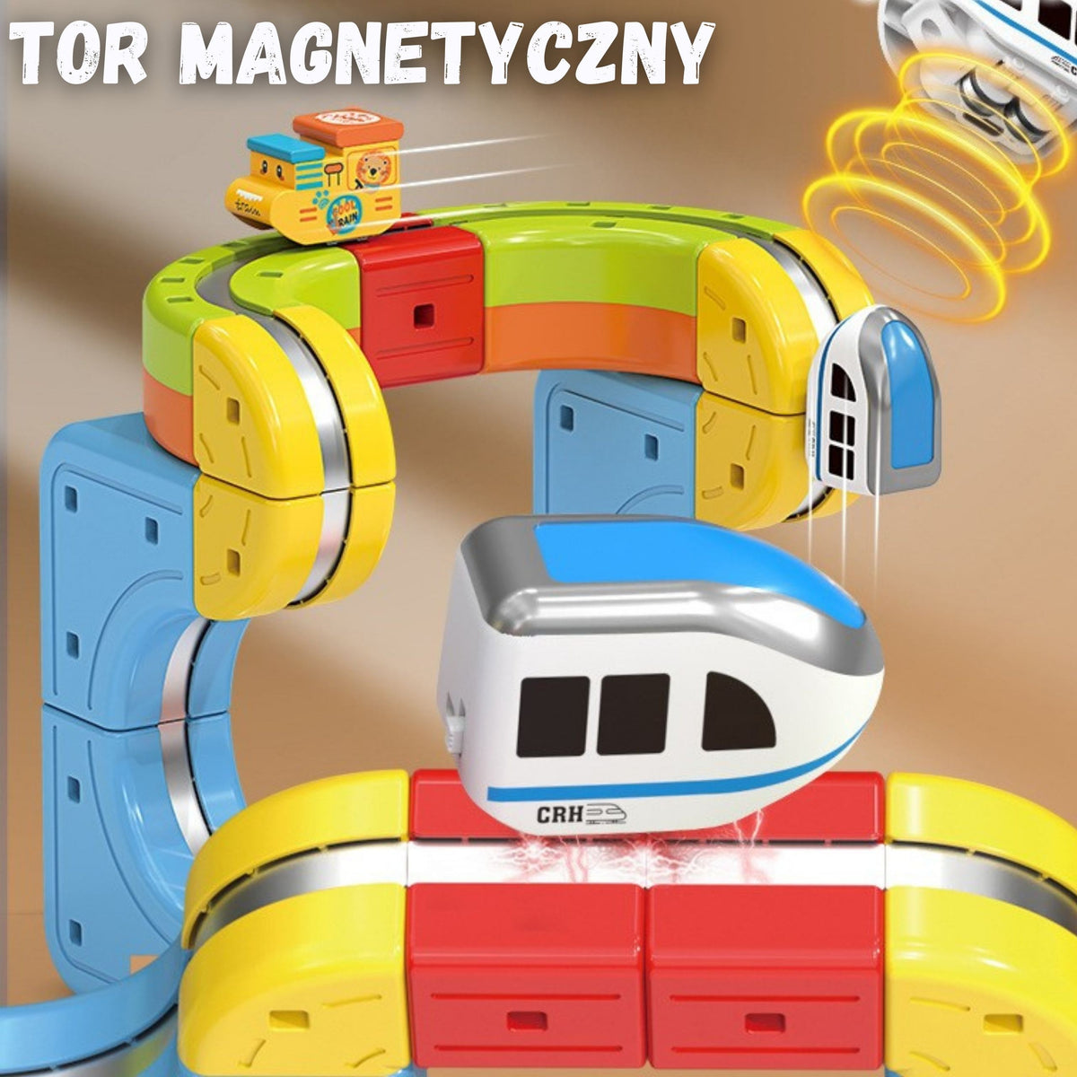 WOOPIE magnetinė antigravitacinė traukinio trasa „Magic Cube“, 68 vnt.