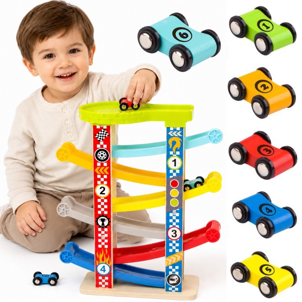 TOOKY TOY spalvinga čiuožykla-trasa mašinėlėms