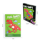 WOOPIE dailės rinkinys su blizgia folija ir spalvinimo kortelėmis „Dinozauras“, 121 vnt.
