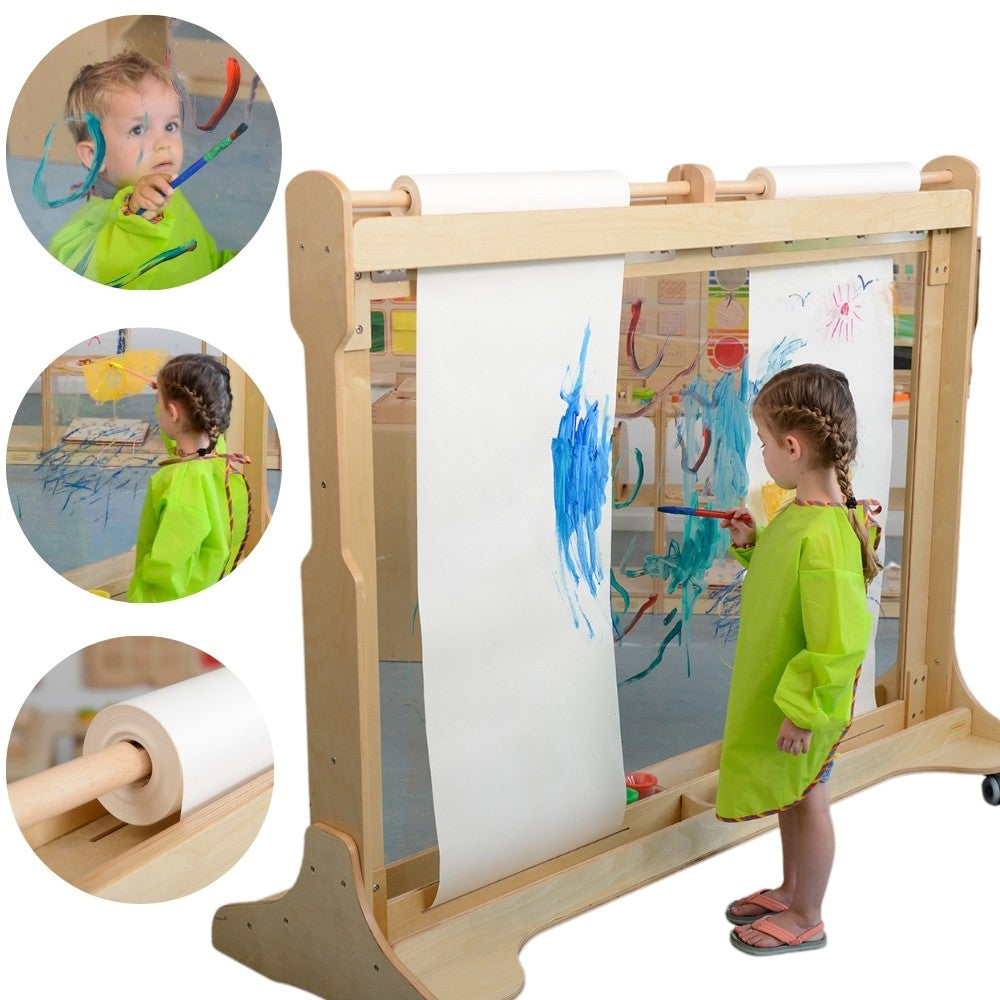 MASTERKIDZ didelis medinis langinis piešimo molbertas