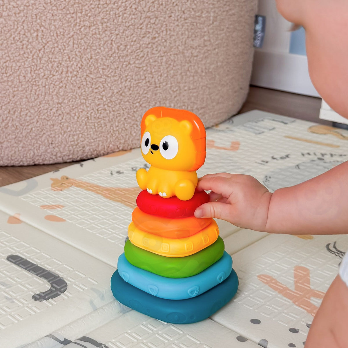 WOOPIE BABY sensorinė piramidė „Liūtas“, nuo 6 mėn.