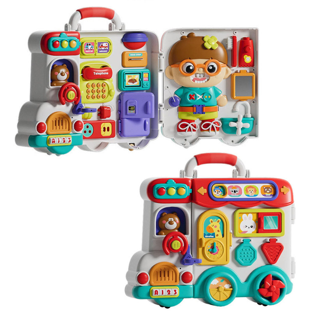WOOPIE BABY interaktyvi lavinamoji lenta-lagaminėlis „Automobilis“ 3in1