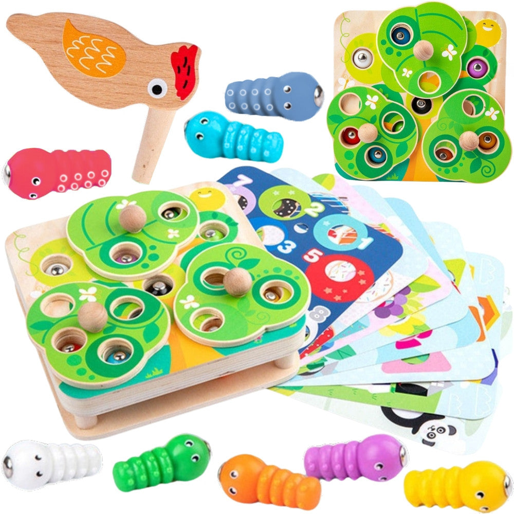 TOOKY TOY medinis žaidimas 2 in 1 „Ištrauk vabaliukus“ vaikams