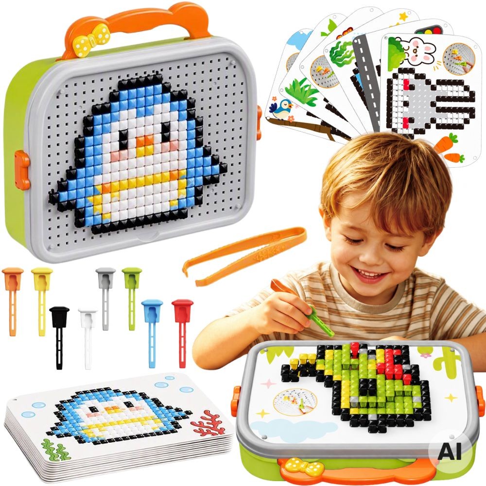 WOOPIE Montessori mozaika „Grybai“, 493 vnt.